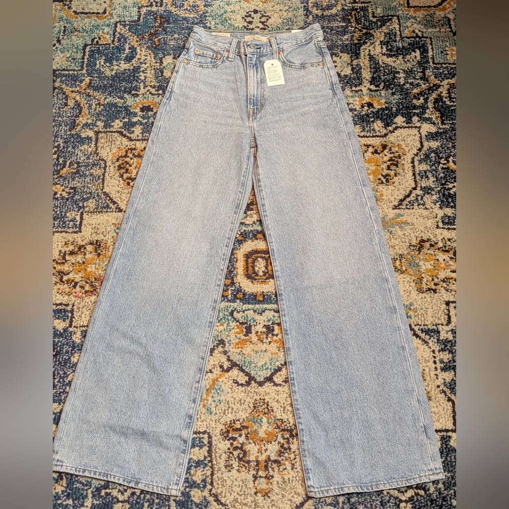 Levi's Classic Light Blue Wide Leg Jeans
